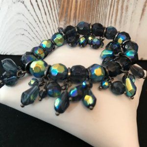 Lia Sophia - Black Cut Crystal Bracelet - NWT